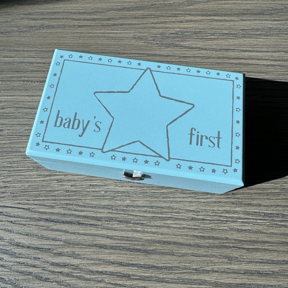 NIB “Baby’s First” 🩵 Keep Sake Storage Memorabilia Box